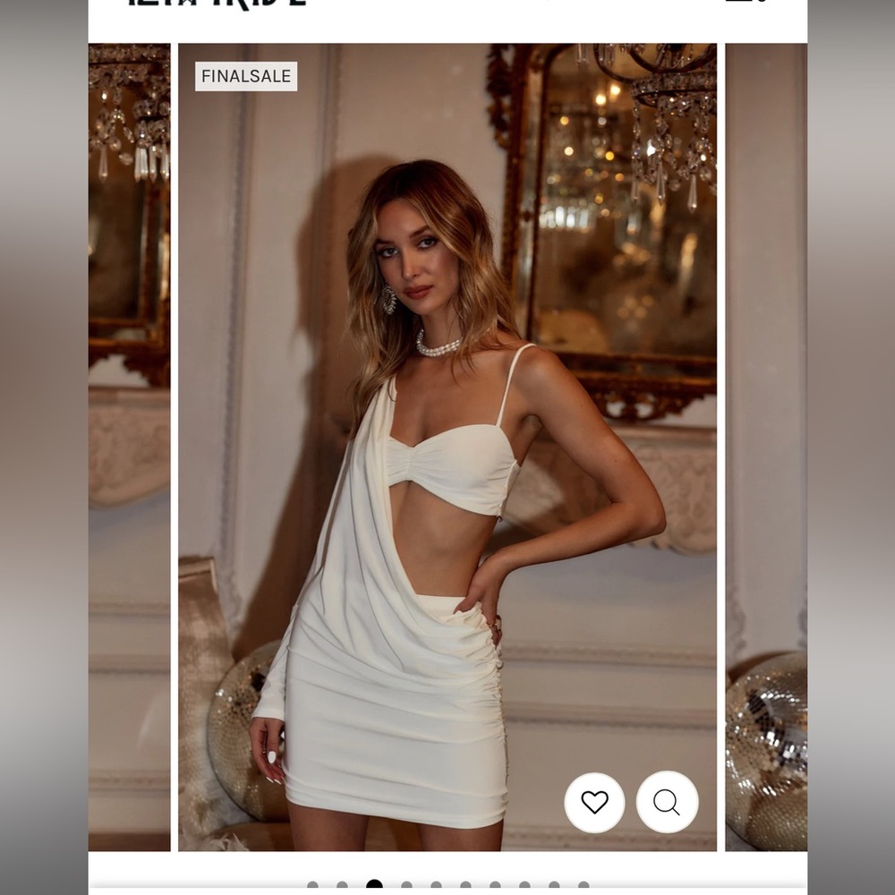 12th Tribe Kiera White Cutout Mini Dress